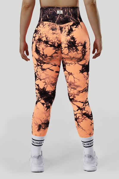 Legging taille haute sans coutures avec effet tie-dye et effet liftant