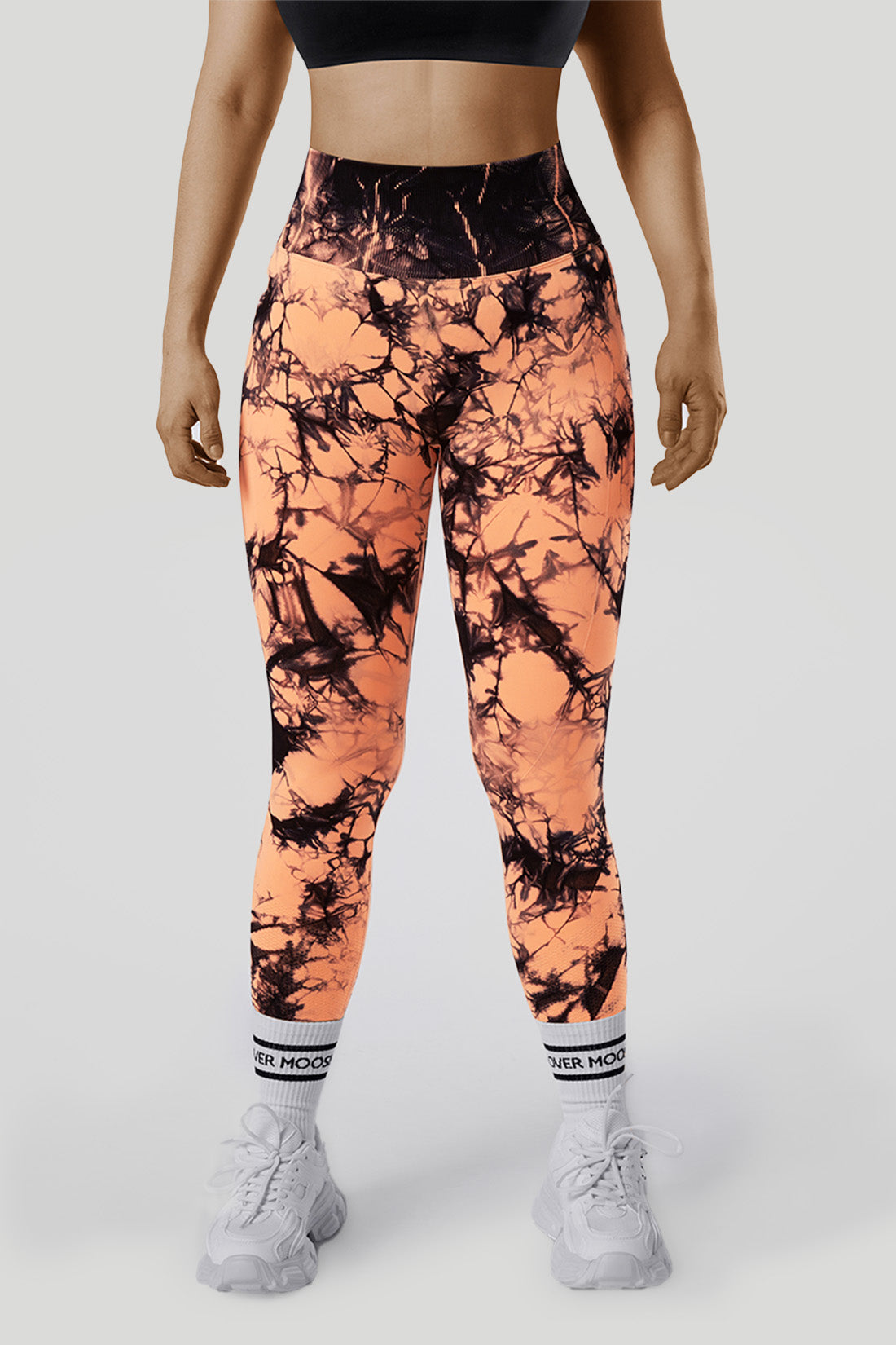 Legging taille haute sans coutures avec effet tie-dye et effet liftant