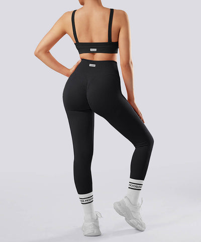 Leggings levantadores con cintura en V