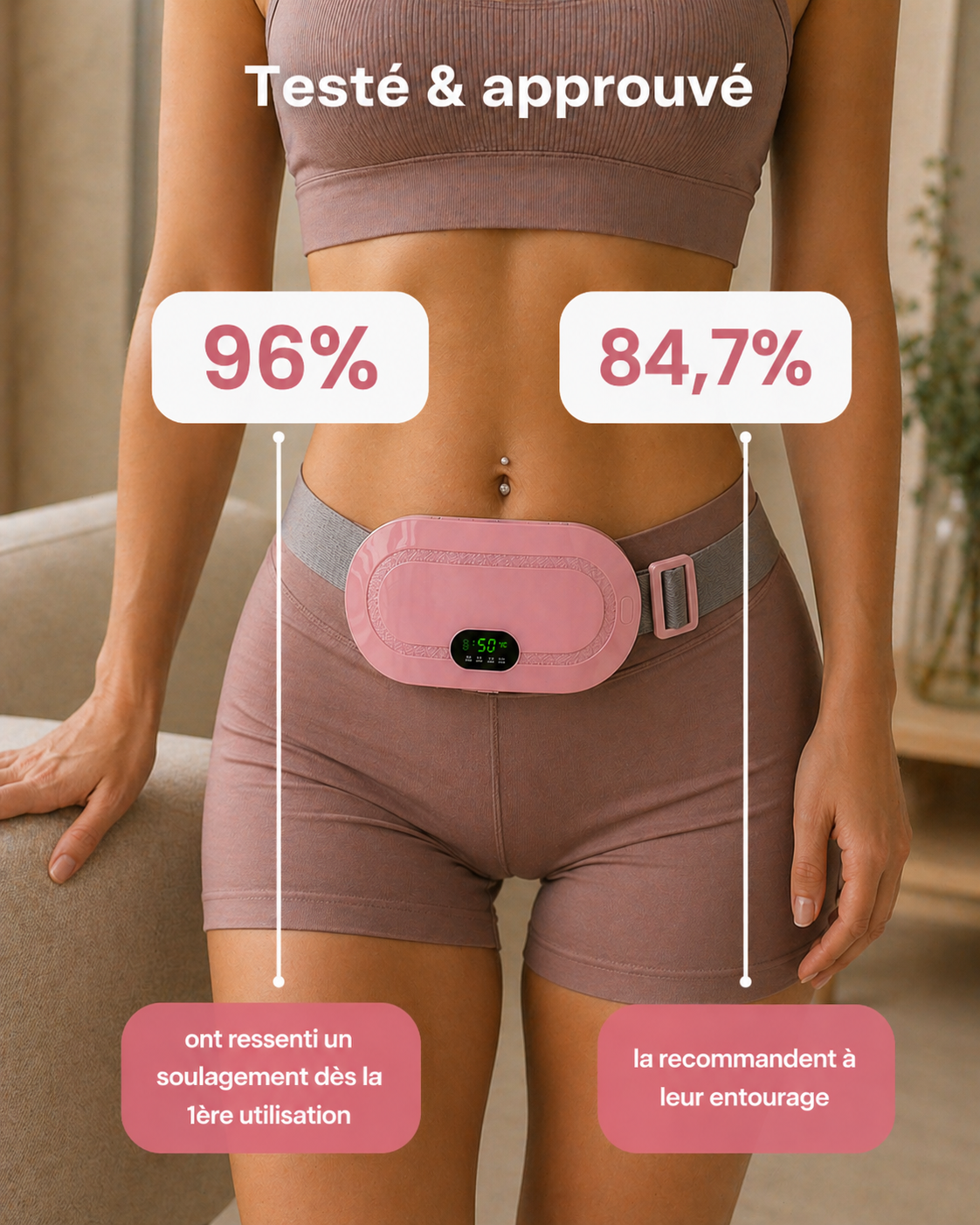 Ceinture Chauffante anti-douleurs menstruelles